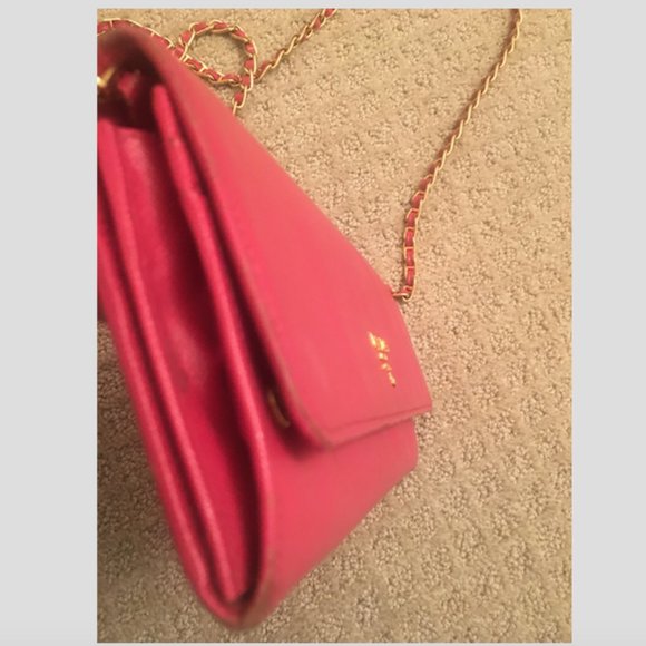 Pink Prada Saffiano Wallet on Chain - Picture 6 of 8